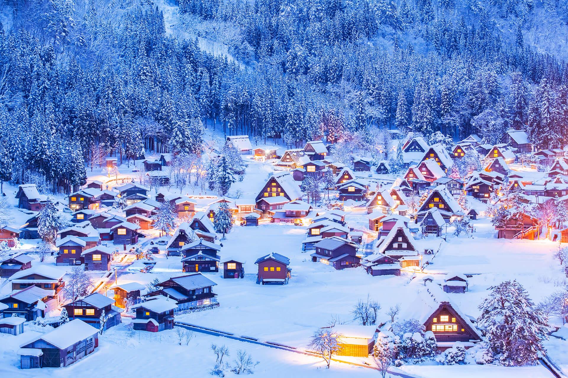 日本白川鄉合掌村旅遊示意圖